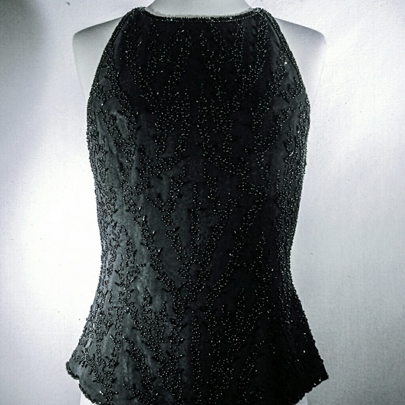 MAE AMI BLACK SEQUINED SLEEVELESS TOP - Picture 8 of 8